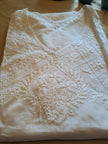 Pure Cotton Chanderi Chikankari Kurta – White Serenity