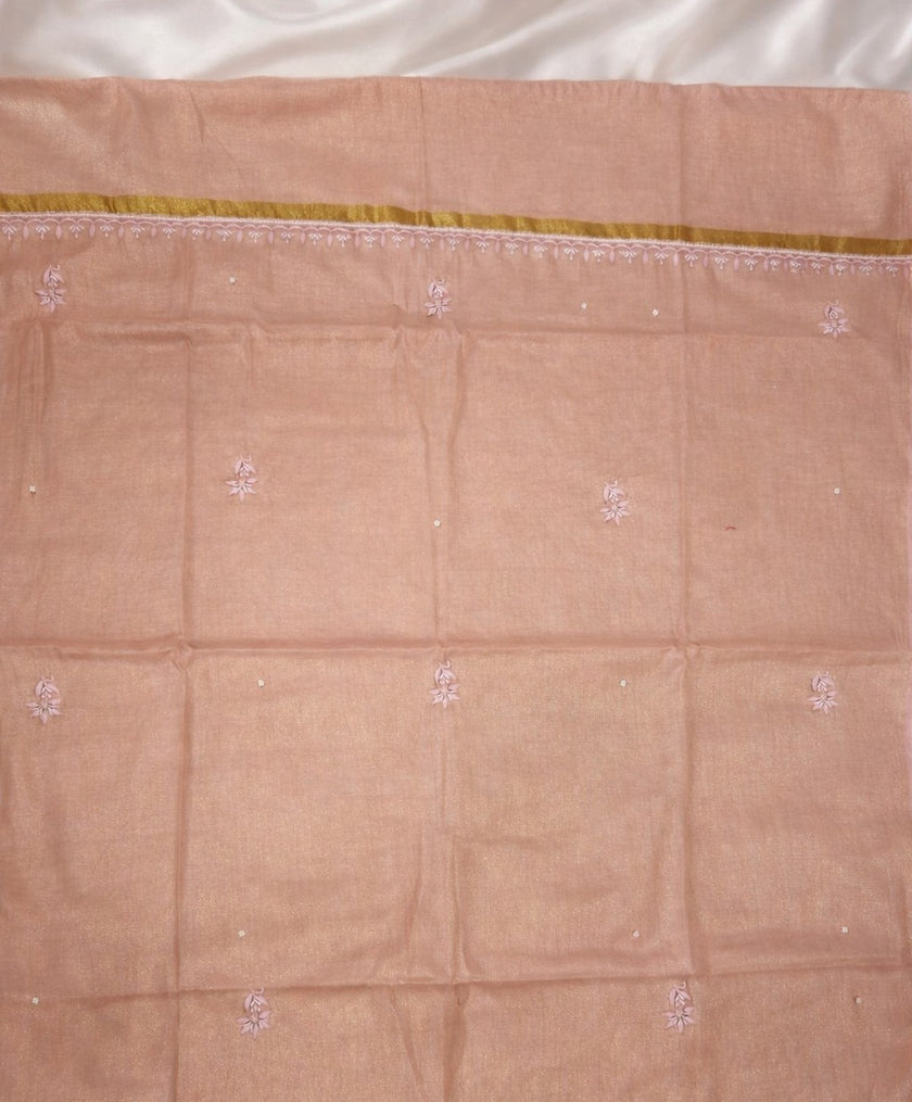 Gulabi Grace Tissue Silk Fabric – Kurta and Dupatta (Unstitched)
